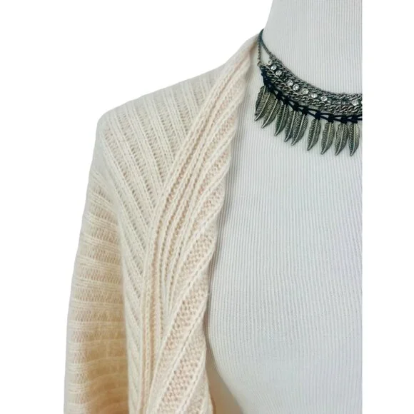 Pink Two Toned Open Knit Kimono Cardigan | Coastal Cowgirl Balletcore Boho Luxe - Picture 3 of 10